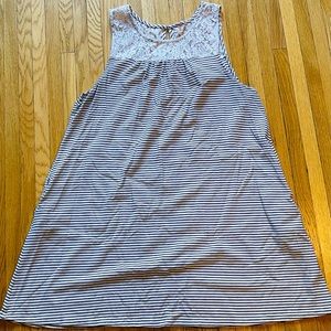 Merona Navy & White Lace Tank Dress - XL